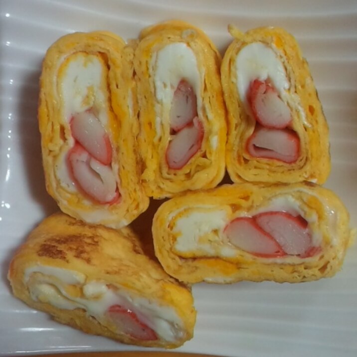 丸ごとカニカマ入り卵焼き